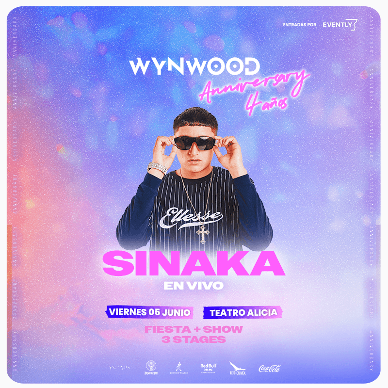 π« WYNWOOD ANNIVERSARY π« + SINAKA EN VIVO π₯ VIERNES 5 JUNIO - TEATRO ALICIAπ΄ image}